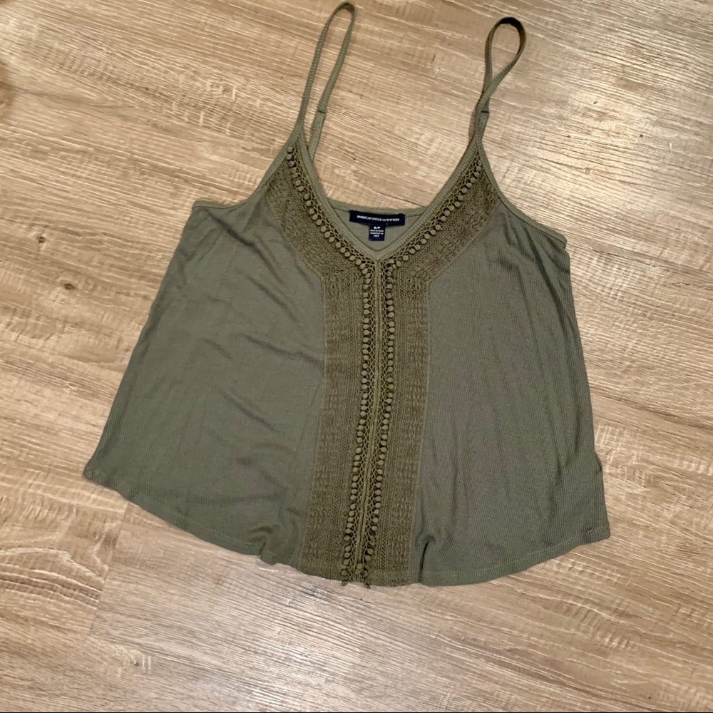 Green American Eagle spaghetti strap tank top